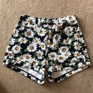 High waisted sunflower shorts